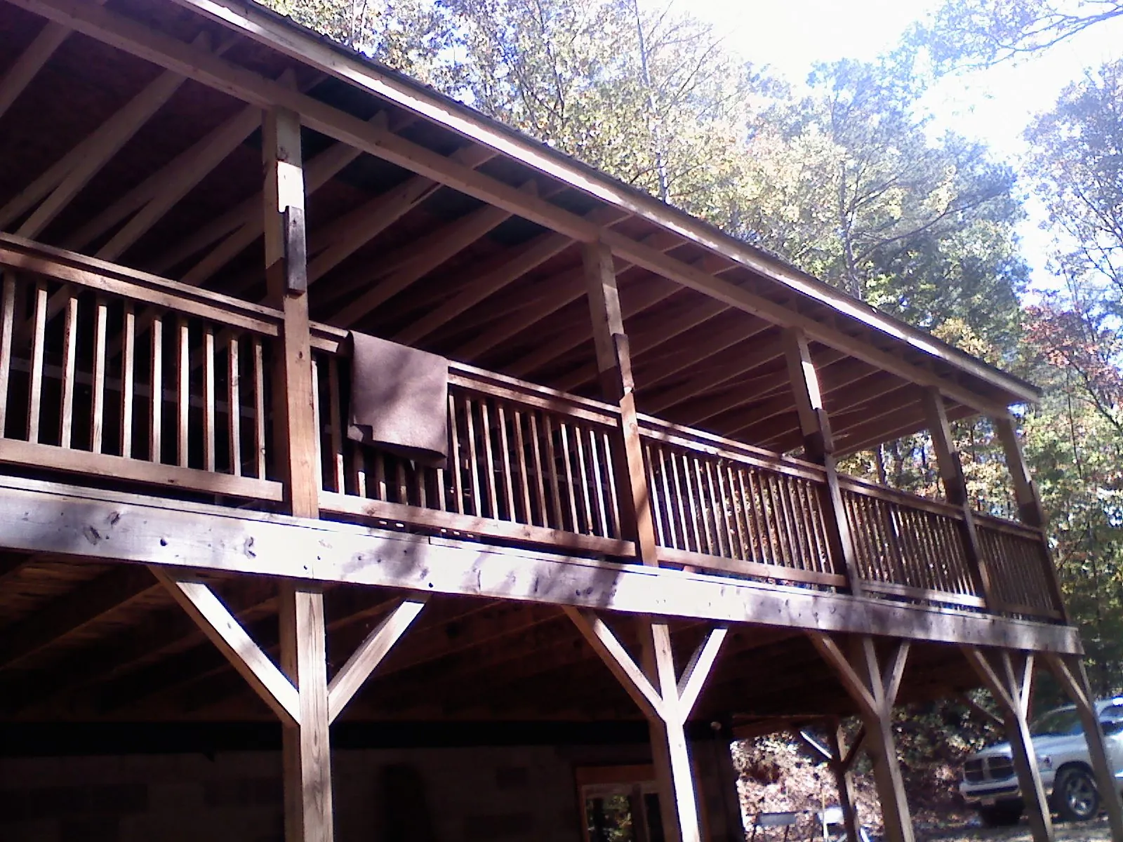 Timber framing under a new elevated porch and deck — Roof Leak Repair in Mc Farland by Roofing Brothers